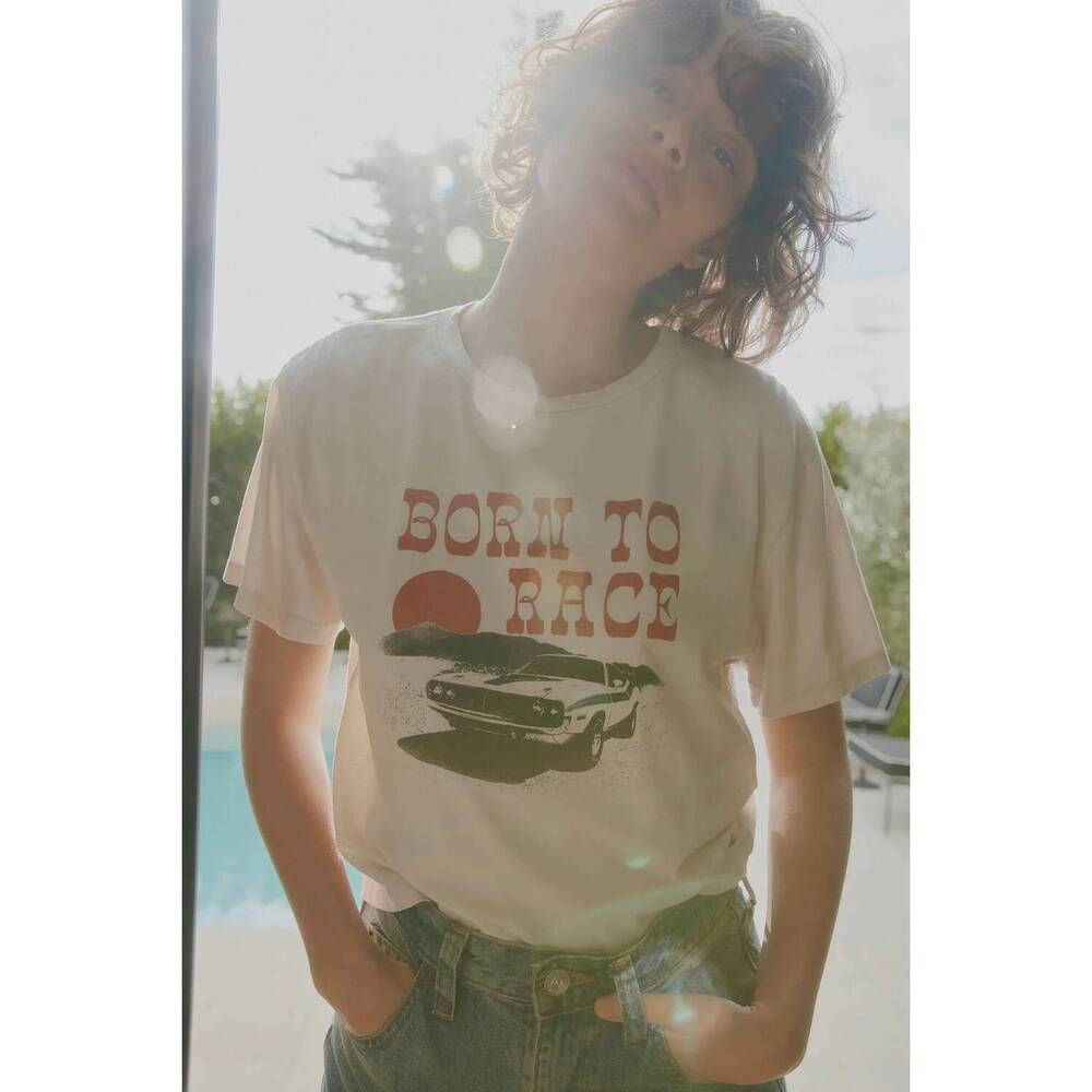 NEW PROJECT SOCIAL T born to race tee in white